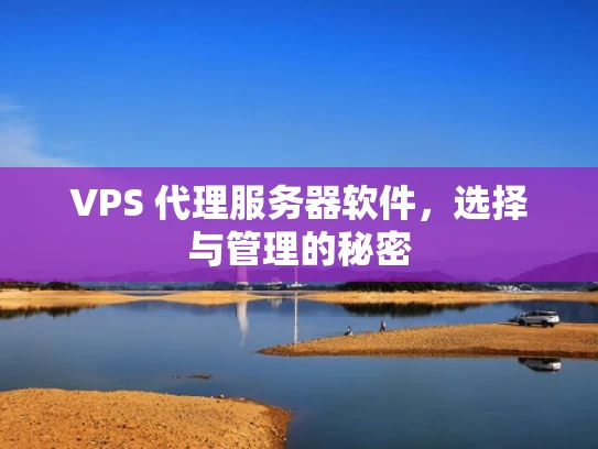 VPS 代理服务器软件，选择与管理的秘密