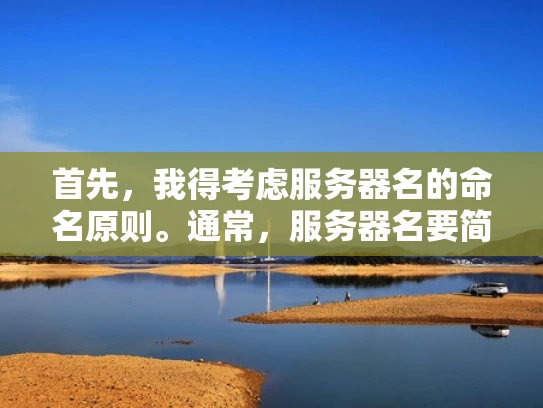 首先，我得考虑服务器名的命名原则。通常，服务器名要简洁明了，容易发音和记忆。可能用户不太清楚这些原则，所以需要简单解释一下，帮助他理解
