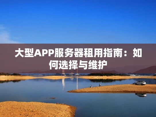 大型APP服务器租用指南：如何选择与维护